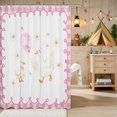 thumbnail image 2 of Erosebridal Goose Shower Curtain 72Wx84L for Girls, Pink Balloon Waterproof Bathroom Shower Curtain, 2 of 5