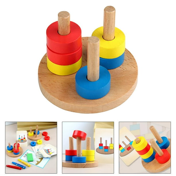 Jouets Montessori en bois pour apprendre les couleurs et les