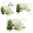 thumbnail image 1 of 3PCS Bath Rug Set Snowman Snowflake Print Decorative Toilet Rug Toilet Lid Cover for Christmas, 1 of 4