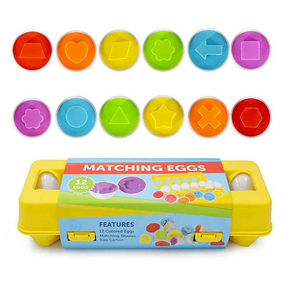 TEMI Toddler Chicken Easter Eggs Toys - Color Matching Game Shape Sorter with 6 Toy