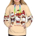 thumbnail image 2 of Lsque Sanrio Pattern Casual Women's Hoodie,Hooded Sweatshirt with Kangaroo Pocket,Pullover Hoodie with Eye-catching Drawstrings-Medium, 2 of 8