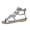 Exquisite Shoes - Silver, variant on Flat Sandals for Women Open Toe Strappy Gladiator Shoes Sparkling Rhinestone Butterfly Cutout Decor Adjustable Back Buckle Summer Beach Wear