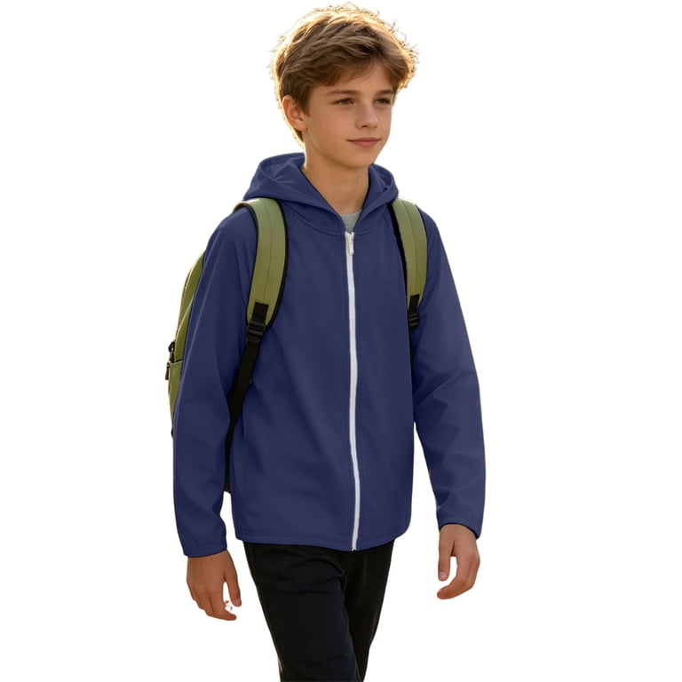 Children Boys Lightweight Long Sleeve Hooded Top, Even Panel Finish ...