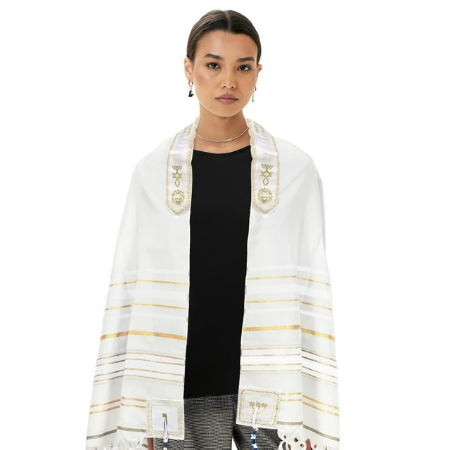 Mantón de oración Tallit Halleluyah, 183 x 56 cm, con bolsa