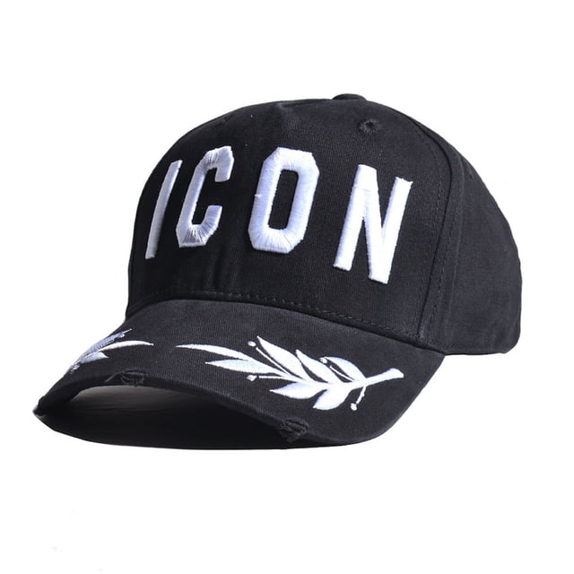Gorra de béisbol con iconos bordados para hombre y mujer
