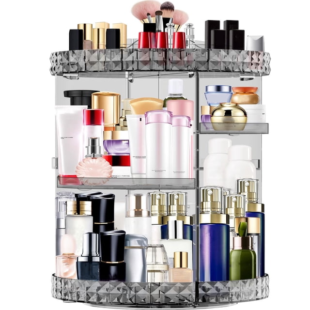 Organizador de maquillaje MISERWE, giratorio 360°, 7 capas ajustables