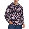 thumbnail image 2 of Kdxio Flower Print Mens Casual Hooded Collar Drawstring Hoodies Pullover Sweatshirts Casual Long Sleeve Shirts-4X-Large, 2 of 7