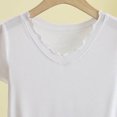 thumbnail image 5 of Women's Modal Cotton Blend Pajama Tops, V Neck Short Sleeve Loose Solid Sleep Shirts, Soft Cooling Casual Pajama Shirts, Spring Summer Home Daily | TruHer,White M, 5 of 7