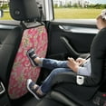 thumbnail image 5 of Colorful Gecko Pink Polka Dots Mats Back Seat Protectors, Car Seat Protector Vehicle Organizers Waterproof Cover Back Seat Cover for Kids with 3 Storage Pockets 2 Pack, 5 of 5