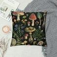 thumbnail image 2 of Nawypu Mushroom Throw Pillow Covers Pillow Case Farmhouse Black Pillow Cover Summer Square Cushion for Living Room Couch Sofa Bed Home Outdoor Indoor Decorative, 2 of 5