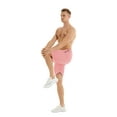 thumbnail image 6 of Tyhengta Mens Shorts Casual Sports Drawstring Zipper Pockets Elastic Waist Pink 38, 6 of 8