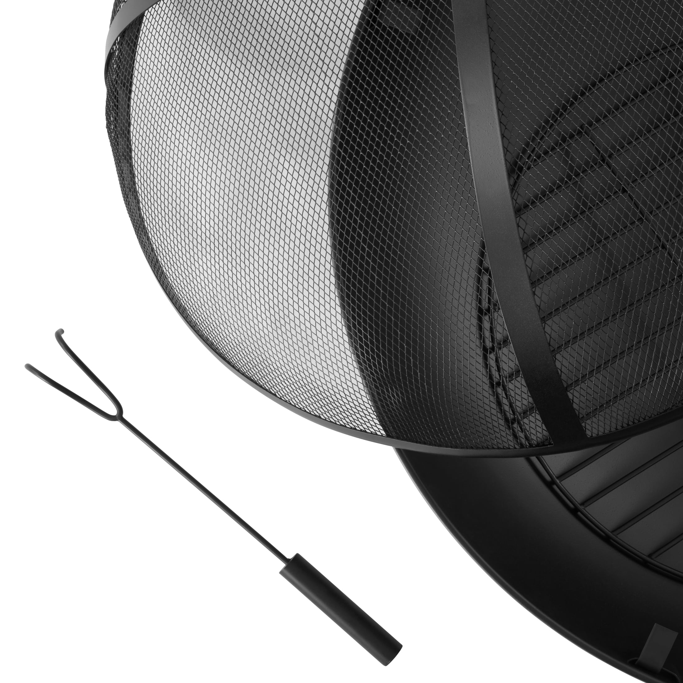 Mainstays 32" Round Terra-Cotta & Black High-Resistance Finish Steel Fire Pit