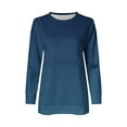 thumbnail image 5 of Womens Warm Basic Sweatshirt with Pockets Lapel Half Zip Up Casual Pullover Tops for Leggings Dark Blue XXL, 5 of 5