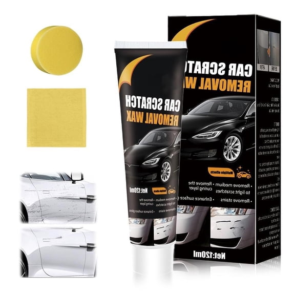 Car Scratch Repair Kit with Polish and Wax, Sponge and Wipe