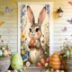 thumbnail image 5 of Cortina de puerta de Pascua de poliéster de 35 x 72 pulgadas, decoración de puerta y pared para Pascua, festival, fiesta, Pascua, otoño, decoración del hogar, adornos de Pascua, 5 of 6