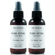 Muse Apothecary Flush Ritual Luxury Aromatherapy Toilet Bowl Spray Freshener Bathroom Deodorizer with Essential Oils 4 Oz 2-Pack