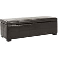 thumbnail image 4 of Safavieh Madison Banquette de Rangement en Cuir Marron, 4 of 5
