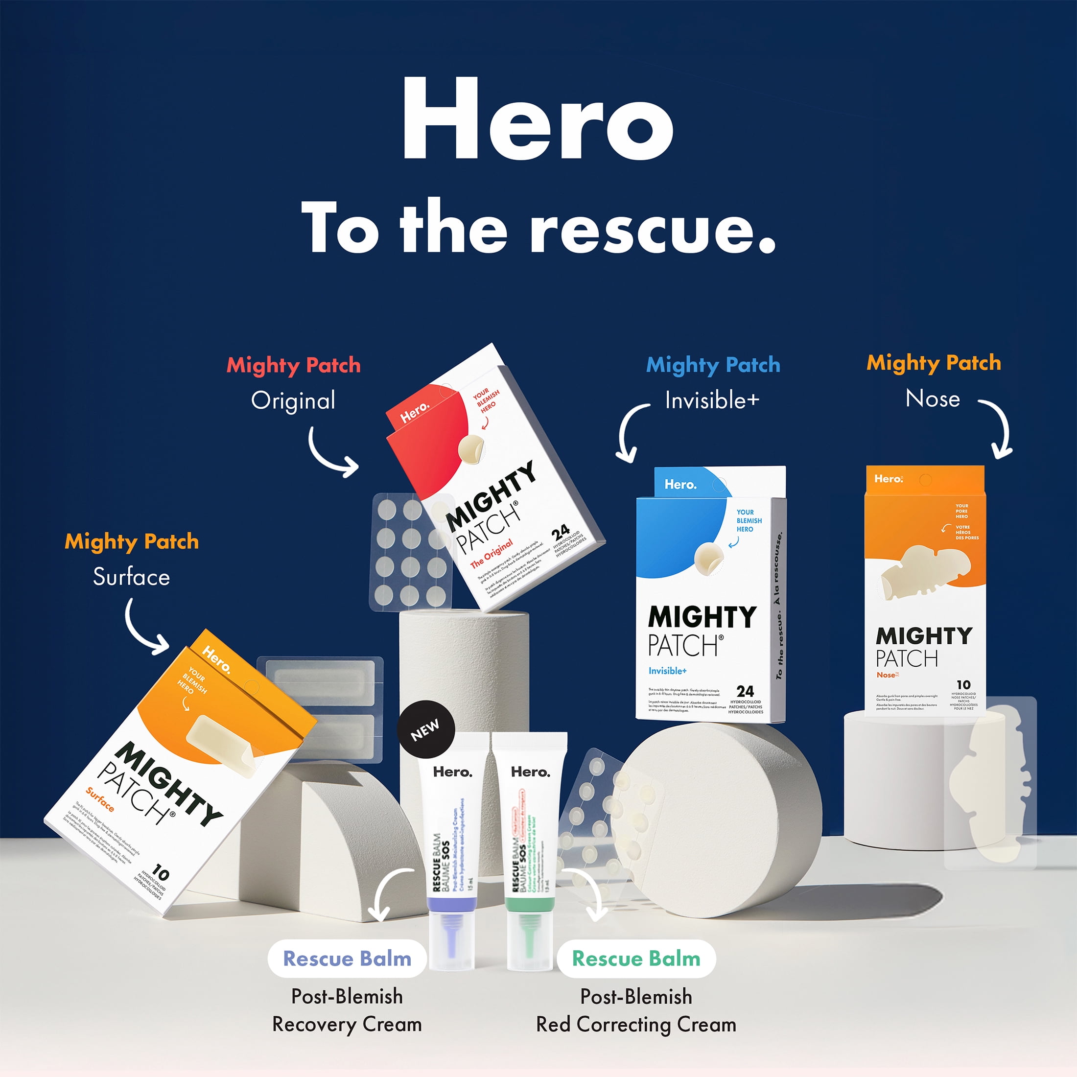 Hero Cosmetics Mighty Patch Original – Hydrocolloid Acne Patch, Overnight Acne Blemish & Zit Stickers for Sensitive Skin, 60ct