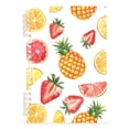 thumbnail image 2 of Pineapple and Strawberry Ring Binder Notebook Journey Note Diary College Ruled Spiral Notebook Study Loose Leaf Paper A5 60 Pages, 2 of 8