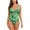 Green, variant on WREESH Womens One Piece Swimsuits Print Swimwear Slim Swimsuit Bikini Straped Swimsuits Sleeveless Bathing Suits Blue