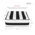 thumbnail image 3 of FBTS Prime Inflatable Footstool Ottoman Black Stripe Square 23x9 Inch Patio Foot Stools and Ottomans Portable Footrest Used for Outdoor Camping Home Yoga Foot Rest, 3 of 7