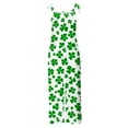 thumbnail image 4 of JURANMO St. Patrick's Day Jumpsuits for Women Plus Size Cute Irish Clover Graphic Jumper Pants Summer Casual Sleeveless Wide Leg Linen Overalls with Pockets Green XXL Sales for Today on Walmart, 4 of 6