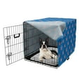 thumbnail image 5 of Fourth of July Dog Crate Cover, Intricate Stars with Vertical Stripes National Vibes, Easy to Use Pet Kennel Cover Small Dogs Puppies Kittens, 7 Sizes, Cobalt Blue Blue, by Ambesonne, 5 of 6