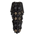 thumbnail image 2 of Xoenoiee Moon Star Pattern Plus Size Kaftan Dress for Women, Oversized V-Neck Batwing Sleeve Boho Swimsuit Cover Up Maxi Beach Resort Caftan, 2 of 7