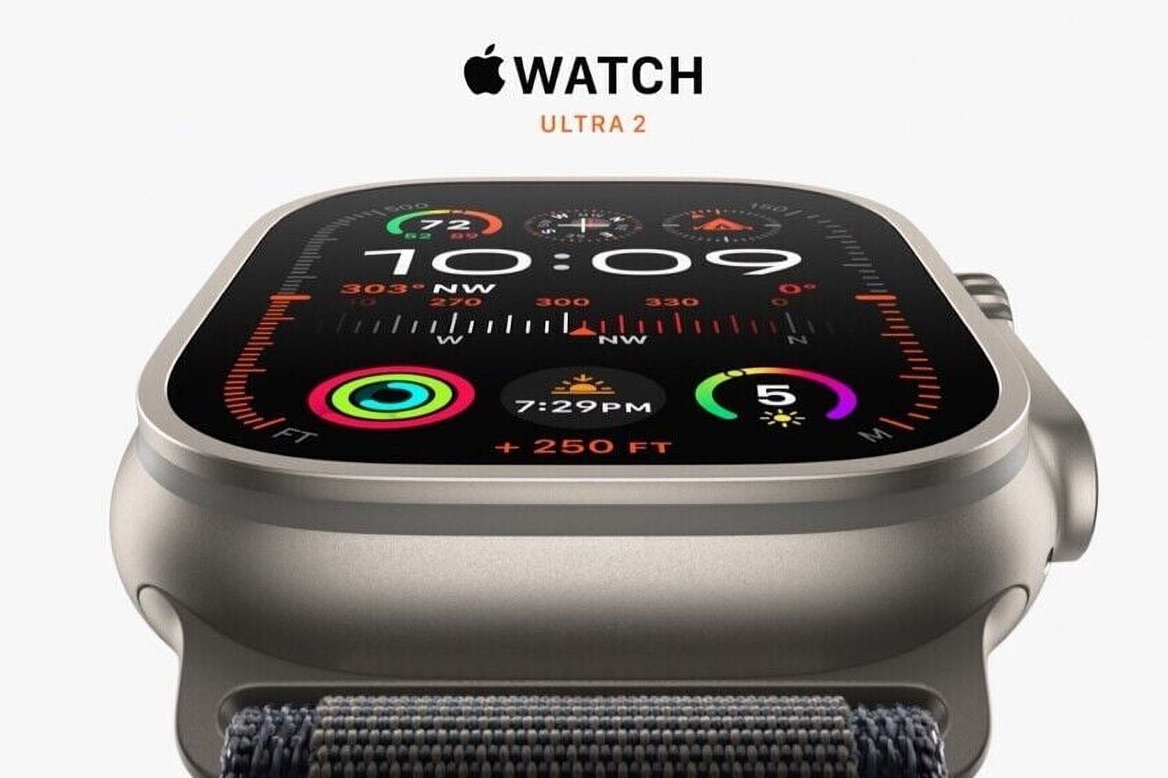 Pre-Owned Apple Watch Ultra G2 (GPS + Cellular 49mm) Smart Watch w/Rugged Titanium Case & Ocean Band - Midnight