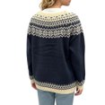 thumbnail image 2 of JUUNthy Womens Knit Cardigan, Long Sleeve Vintage Graphic Button Front Casual Fashion Sweater Outwear Blue S, 2 of 12