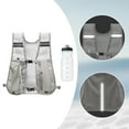 thumbnail image 6 of QccHieUs Hiking Vest Hydration Pack with 500ml Water Bottle 30x36cm for Sport Camping Light Gray, 6 of 9