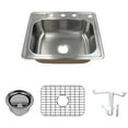 thumbnail image 4 of transolid classic 25'' l x 22'' w drop-in kitchen sink with sink grid and drain assembly, 4 of 5