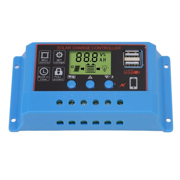 Controlador solar, carga solar de 12 V y 24 V, controlador de carga de panel solar, controlador de carga solar, solución innovadora