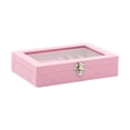 thumbnail image 2 of Caja organizadora , portátil, regalo, contenedor , estuche de viaje de almacenamiento ligero para mujeres, niñas, pendientes, bodas, aniversarios, cumpleaños Rosado Hugo Organizador de joyas, 2 of 10