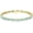 Dec-Turquoise, variant on Sterling Silver Oval April Birthstone CZ Cubic Zircon Tennis Bracelets for Women with CZ, Yellow Gold Plated 7" Chain