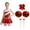 A Red, variant on Eandarui Girls Cheer Leader Dance Dress Uniform for Schoolgirl Sparkle Cheerleading Outfits with B Red 8