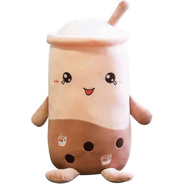 Peluche de peluche, adorable peluche de té de burbujas regordete, súper suave, para dormir en el sofá, decoración del hogar, regalo de cumpleaños, 50 cm