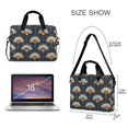 thumbnail image 3 of FORMRS 16" Laptop Bag Carrying Sleeve Case with Handle Travel Shoulder Briefcase, Orange Elegant Geometric, 3 of 8