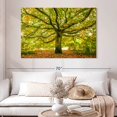 thumbnail image 2 of Elephant Stock London Oak Tree Wall Art - Horizontal Canvas Wall Art - Living Room Wall Decor - Floral And Botanical Canvas - Yellow And Green Decor - 51" x 34", 2 of 8