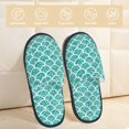 thumbnail image 2 of Fotbe Aquamarine Glitter1 Pattern Women's Fuzzy Slippers Plush Slippers Fluffy Winter House Shoes Indoor and Outdoor-Large, 2 of 8