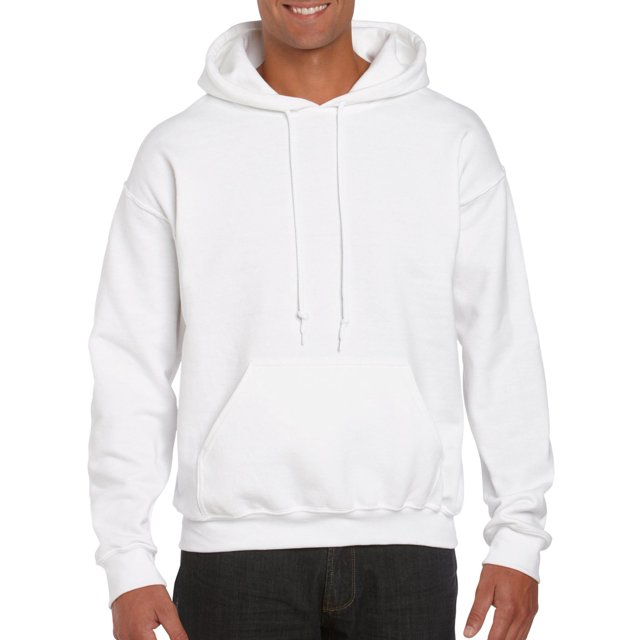 Gildan Mens DryBlend Hooded Sweatshirt, M, White