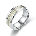 thumbnail image 1 of Lord of The Finger Rings Movie with The Same Inside and Outside 3D Engraving Spanish Sanskrit Ring Stainless Steel Exquisite fluorescent silver 12, 1 of 6