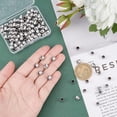 thumbnail image 2 of 100pcs 6mm Barrel Pattern Spacer Beads Stainless Steel Loose Beads Metal Small Hole Spacer Beads Parachute Cord Bead Finding, 2 of 7