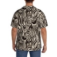 thumbnail image 3 of Fotbe Leopard And Zebra1 Camisa Estampada de Manga Corta para Hombre, Casual de Verano, Estilo Playero, Sin Arrugas-Large, 3 of 5