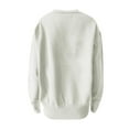 thumbnail image 7 of MSJUHEG Crewneck Sweatshirts Womens Long Sleeve Tops Core Yarn Turtleneck Pullover Style Long Sleeves Lightweight Knit Sweater For Women White L, 7 of 7