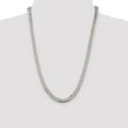 thumbnail image 5 of White Sterling Silver chain Curb Diamond-cut 24 in 6.25 mm, 5 of 5