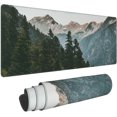 thumbnail image 5 of Remote Mountains -Mouse Pad, Big Desk Mat, Extended Gaming Mouse Pad, Mouse Mat with Non-Slip Rubber Base ＆ Stitched, 31.5 X 11.8 in Large Desk Pad for Keyboard, Mouse, Home and Office, 5 of 5