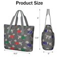 thumbnail image 3 of Tote Bag for Women - Dachshund Footprint Shoulder Bag - Large Utility Work Duffle Bag with Zipper Handbag for Travel, Work, Sprots, 3 of 5