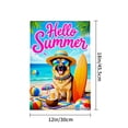 thumbnail image 4 of Joocar Spring Garden Flag Hello Summer Dog Beach Scene Linen Summer Garden Flags for Outside 12x18 inch, 4 of 5