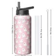 thumbnail image 4 of Cute Halloween 32oz Stainless Steel Tumbler with Handle and Straw – Pumpkin Witch Ghost Travel Mug – Vacuum Insulated Reusable Cup for Fall Gift Women Men, 4 of 5